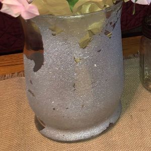 Silver Sparkly Vase